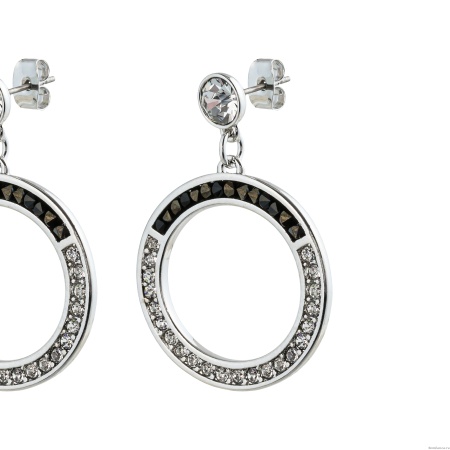 Серьги Fiore Luna, Jet Nut+CRY